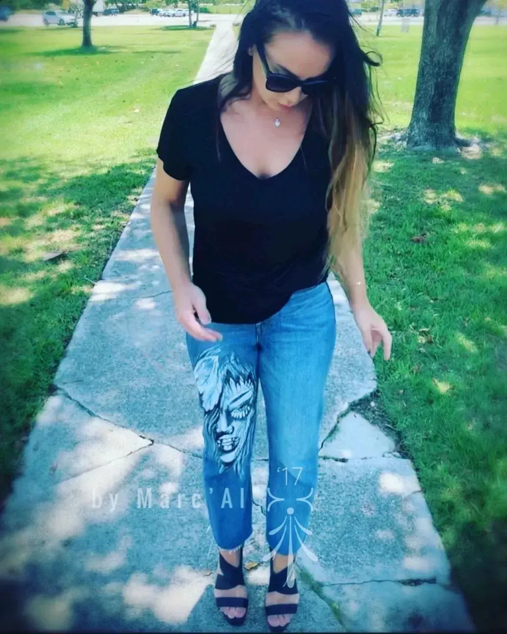 Custom Hand-painted Jeans