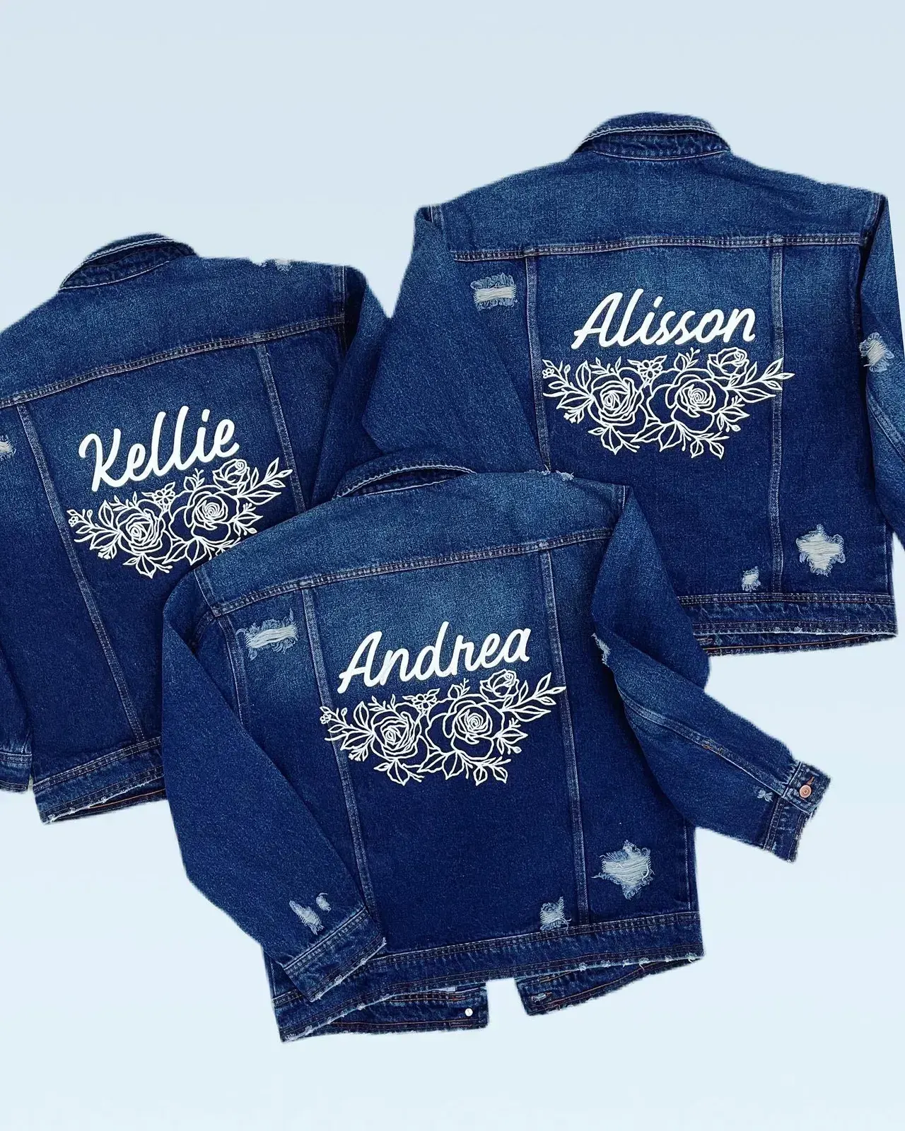 Bride Denim Jacket With Custom Logo or Text