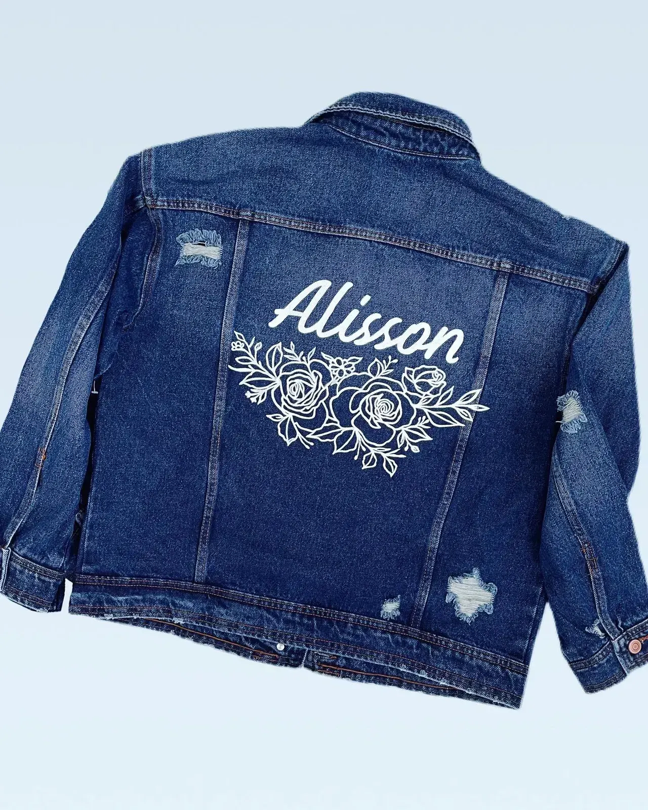 Bride Denim Jacket With Custom Logo or Text