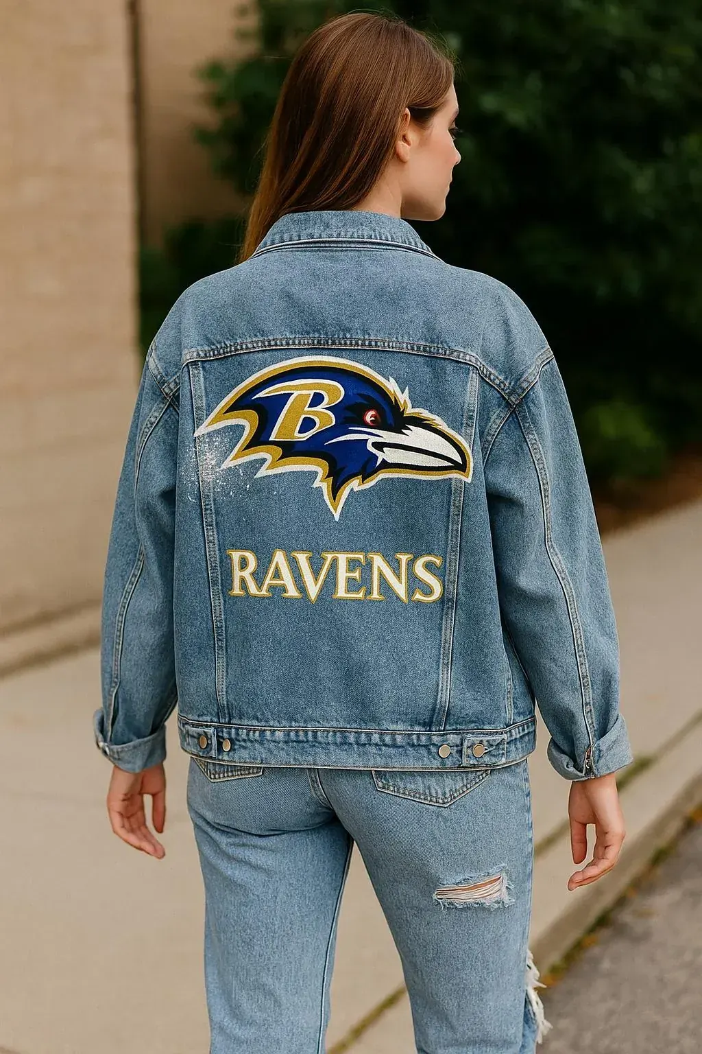 Custom Logo Painted Denim Jacket
