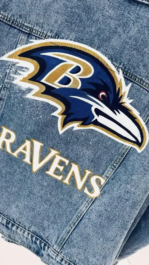 Custom Logo Painted Denim Jacket