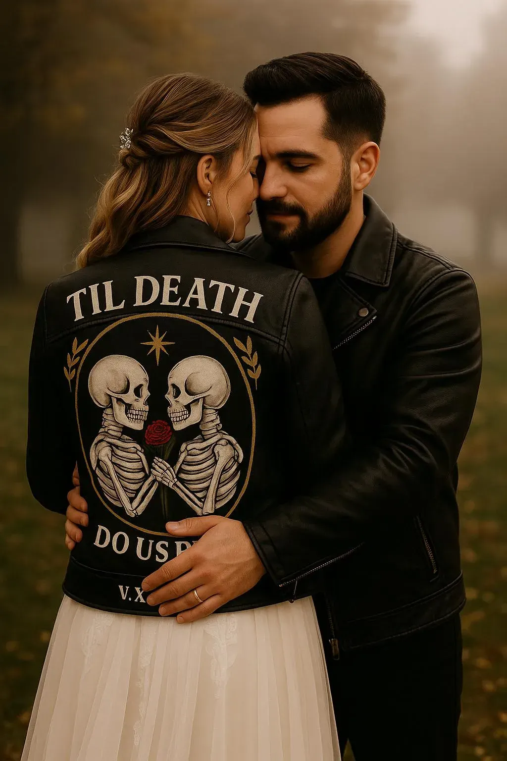 Hand-painted Vegan Leather Jacket