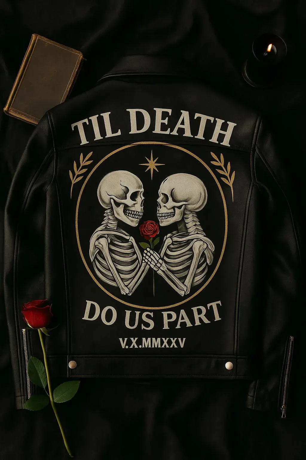 Hand-painted Vegan Leather Jacket
