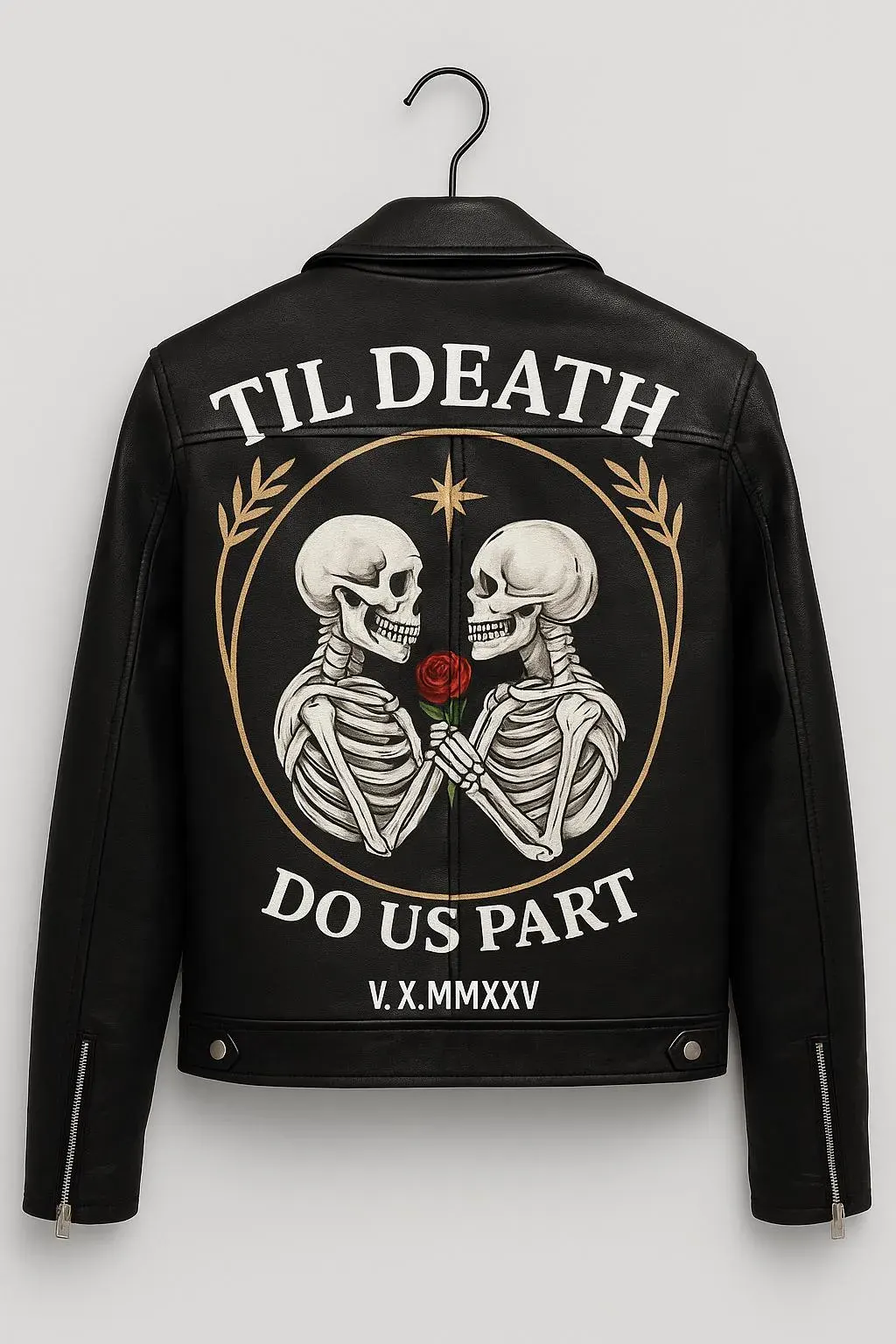 Hand-painted Vegan Leather Jacket
