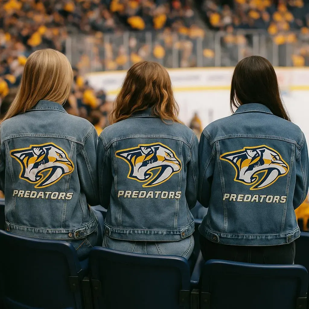 Hand-painted Nashville Predators Denim Jacket