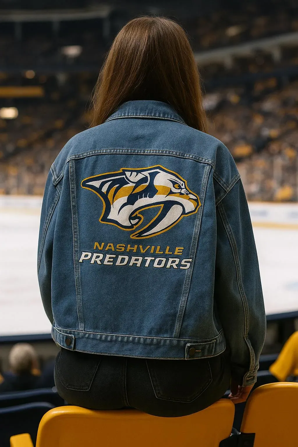 Hand-painted Nashville Predators Denim Jacket