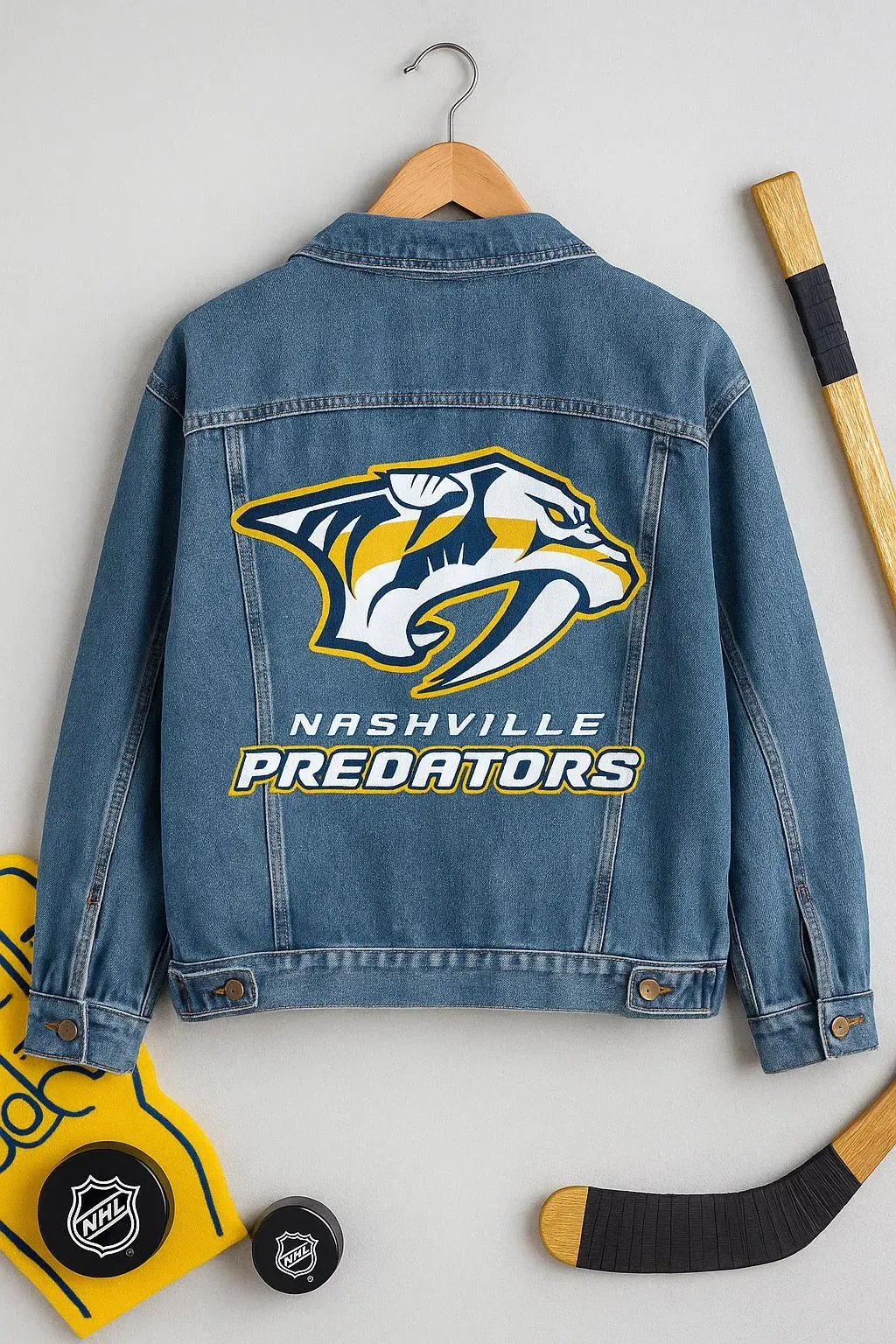 Hand-painted Nashville Predators Denim Jacket