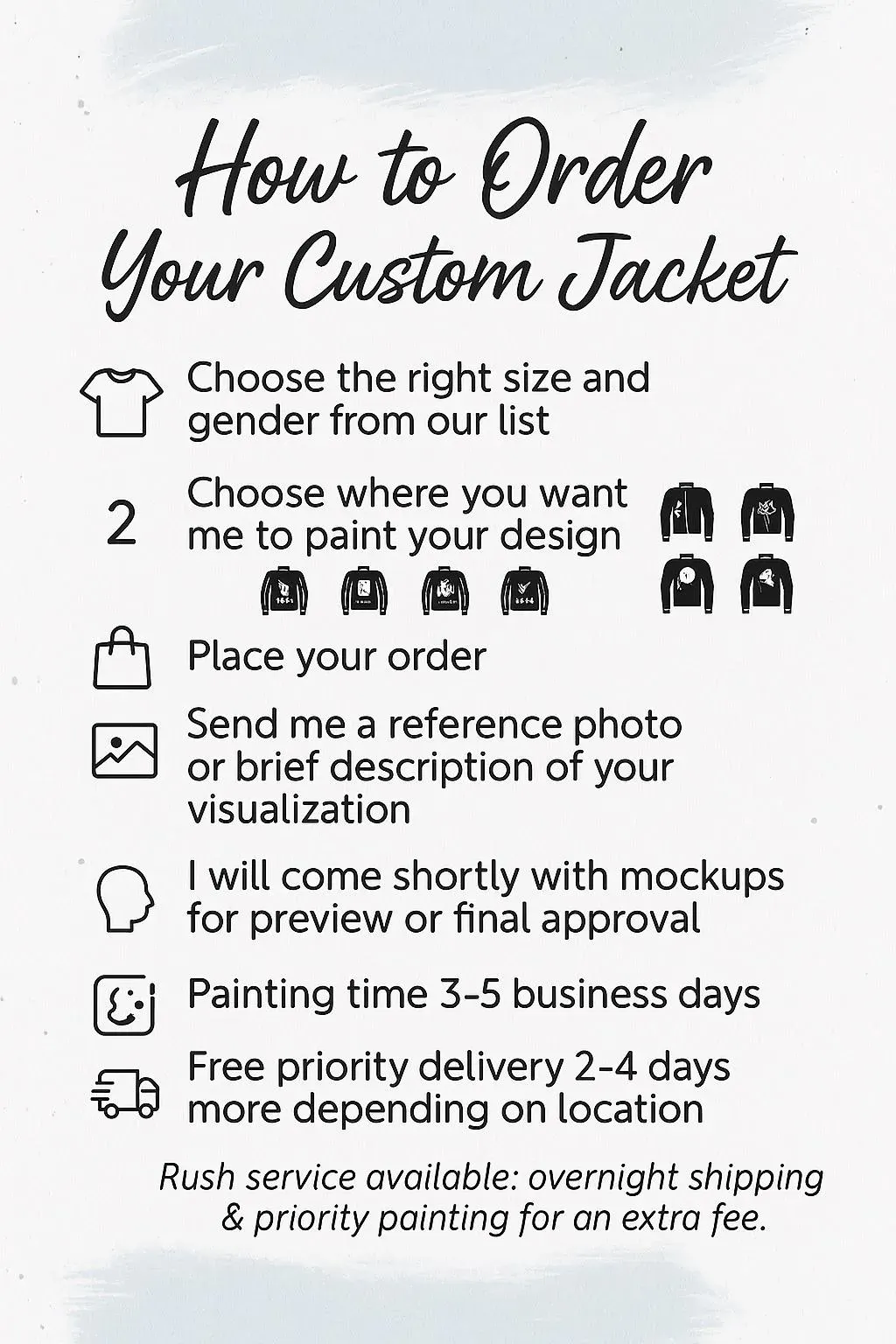 Hand Painted Portrait Leather Jacket