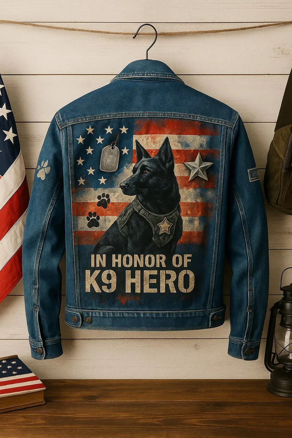 Custom Dog Portrait Denim Jacket