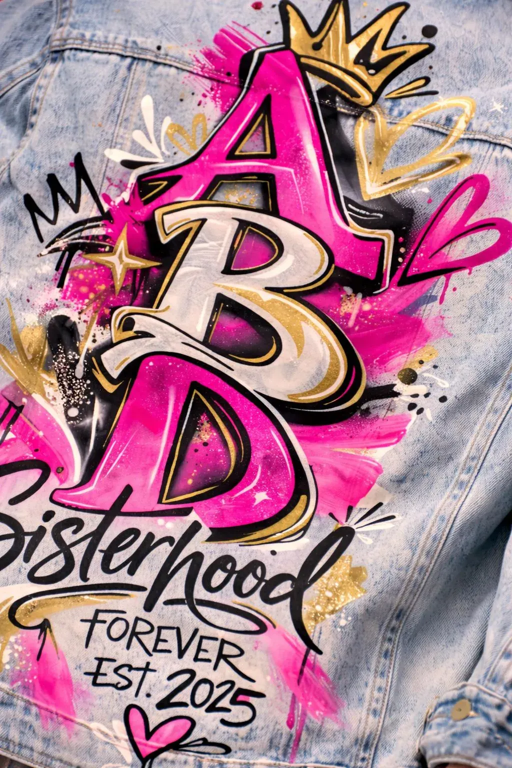 Sorority Custom Hand-painted Denim Jacket