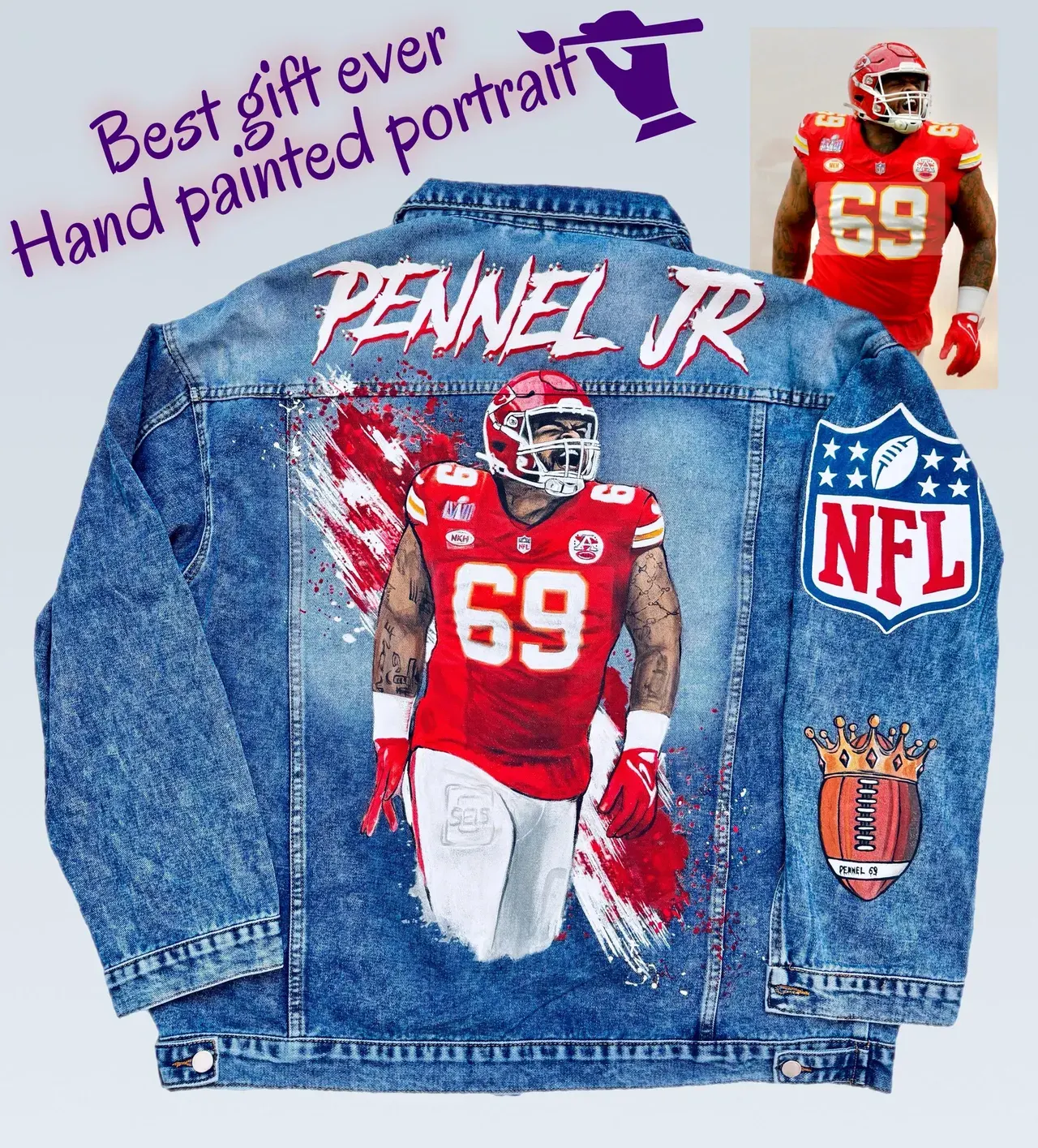 Custom Portrait Denim Jacket