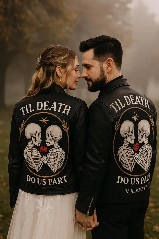 Hand-painted Vegan Leather Jacket